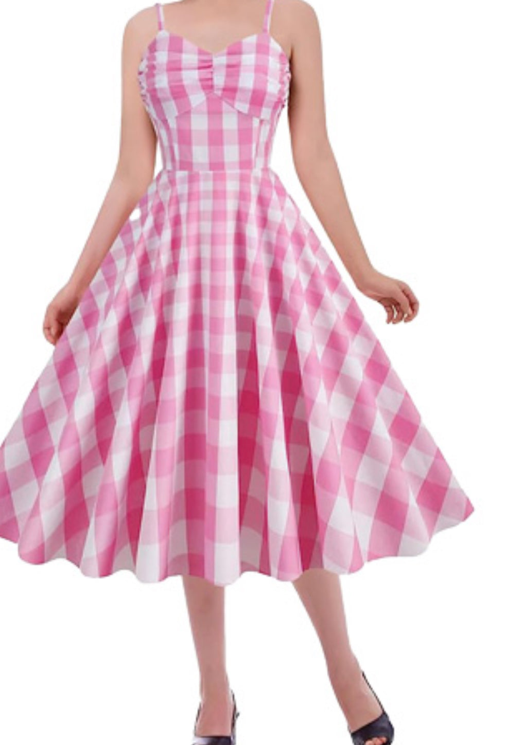 barbie plaid pink dress A Leading Role x Mattel Barbie Pink Gingham Premium Adult Dress Up